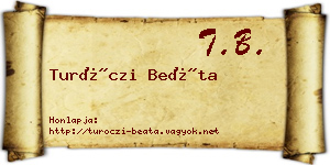 Turóczi Beáta névjegykártya