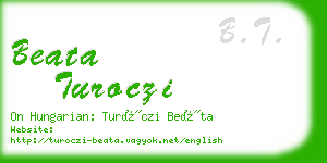 beata turoczi business card